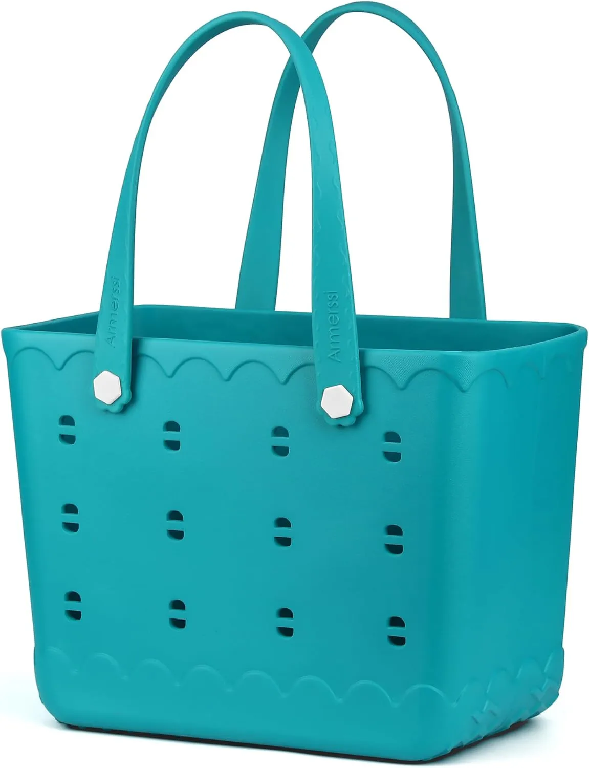 Rubber Beach Tote Bag Waterproof Tip-Proof Outdoor Tote Bag for the Beach Boat Pool Sports