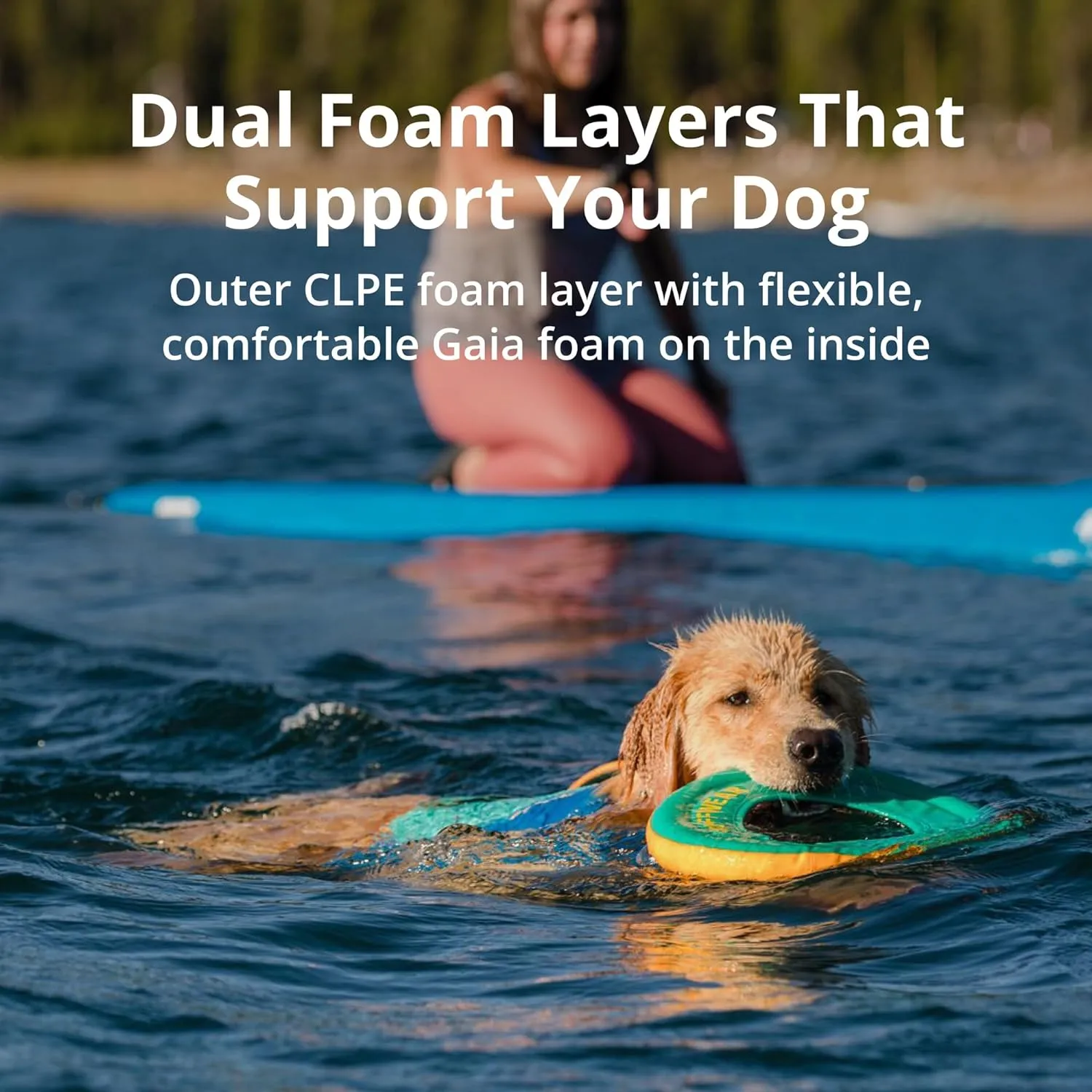 Ruffwear, Float Coat Dog Life Jacket, Premium Buoyancy Swim Vest with Lift Handle, Secure Fit & Reflective Trim, Adjustable Flotation for Swimming, Boating, & Outdoor Adventures, Blue Dusk, Medium