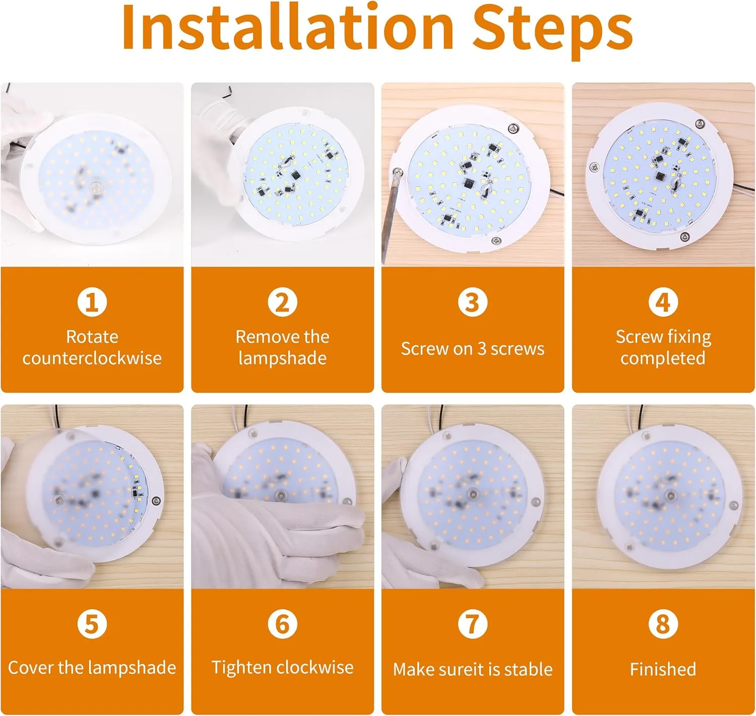 RV Lights Interior, 5 Inch Cool White RV LED Ceiling Puck Light Dimmable 12V Camper Puck Lights 6000-6500k Transparent Frosted 4.5W LED Ceiling Dome Light for Camper Van Trailer Boat, 5-Pack