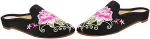 SAFIGLE 1Pair Ethnic Style Embroidered Slippers for Women Lightweight Slip Fashion Footwear Stylish Home Wearing Shoes with Durable Design and Unique Embroidery