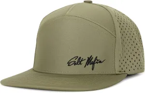 Salt Mafia Hats for Men - Waterproof Hats for Men, 7 Panel Flat Brim Surfer Hat