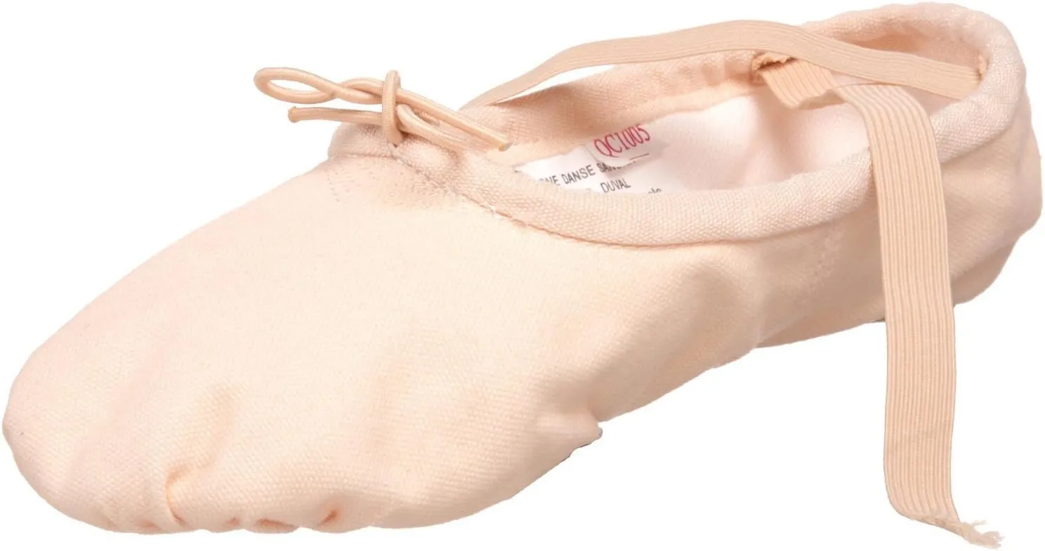 Sansha unisex-adult Pro 1 Canvas Ballet Slipper,Light Pink,10 W (8 W US Women's/6 W US Men's)