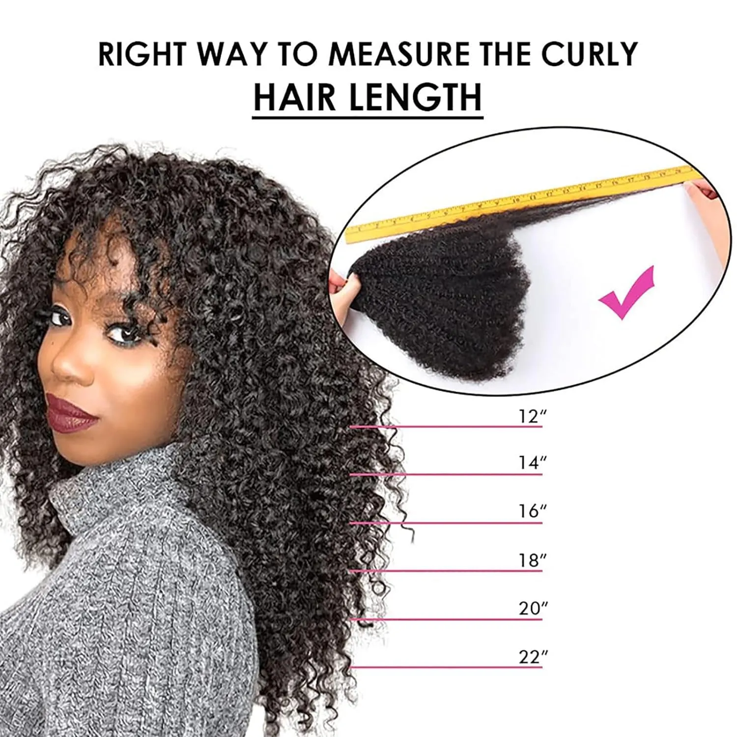 Sassina Afro Coily Clip ins Human Hair Extensions Double Wefts 4B 4C Afro Kinky Coily Clip ins for Black Women Jet Black Clip in Hair Extensions Human Hair Full Head 7 Pcs 120 Grams 14 Inch #1