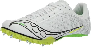 Saucony Men's Spitfire 5 Cross Country Running Shoe Sneaker, White/Slime, 12