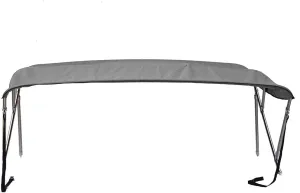 SBU Light Grey Stainless Steel 3-Bow Bimini Top Compatible for Celebrity Fish Hawk 2500 WA I/O for Model Years 1993-1996
