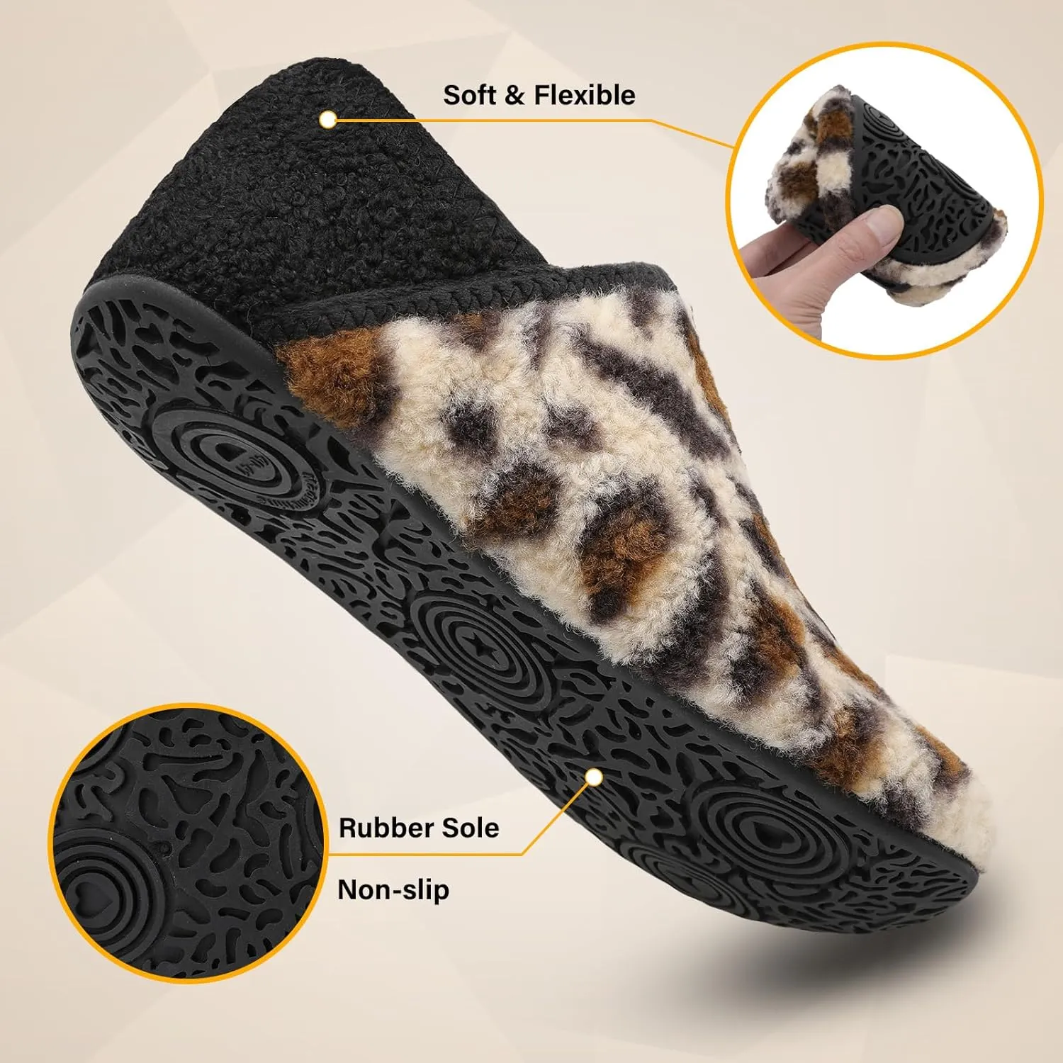 Scurtain Slippers for Women Men House Slipper Socks Lightweight Unisex Adults Barefoot Shoes Non-Slip Travel Slippers