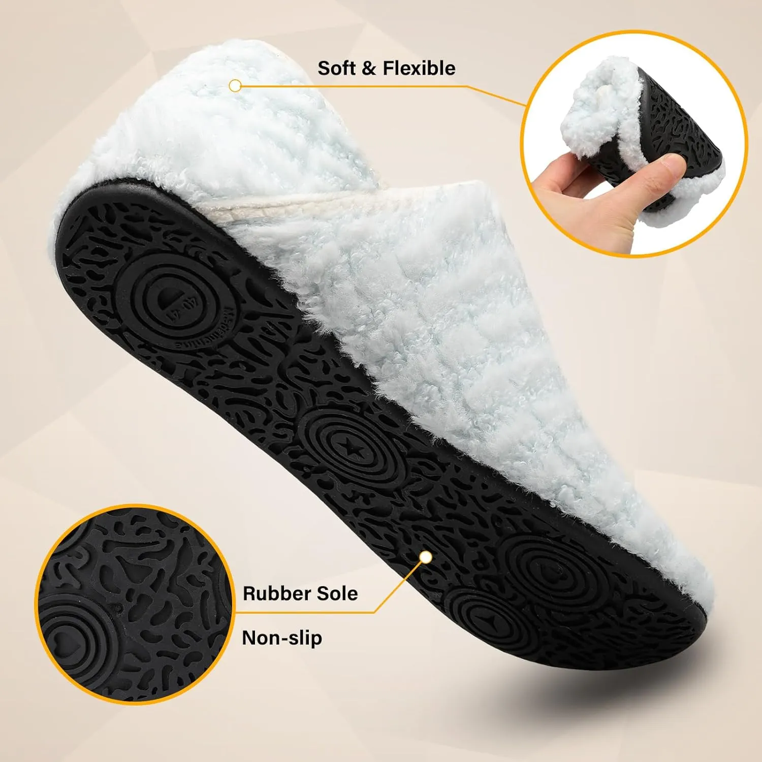 Scurtain Slippers for Women Men House Slipper Socks Lightweight Unisex Adults Barefoot Shoes Non-Slip Travel Slippers
