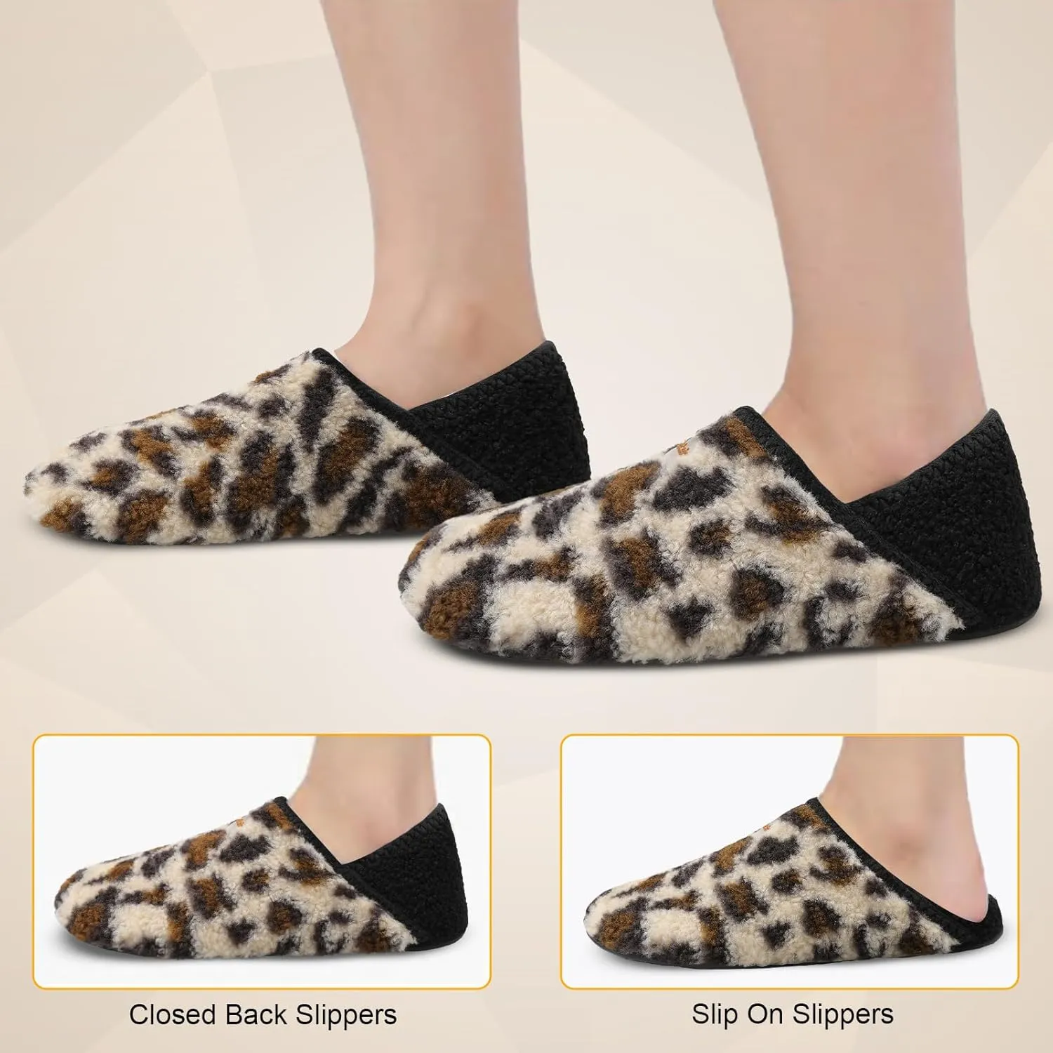 Scurtain Slippers for Women Men House Slipper Socks Lightweight Unisex Adults Barefoot Shoes Non-Slip Travel Slippers