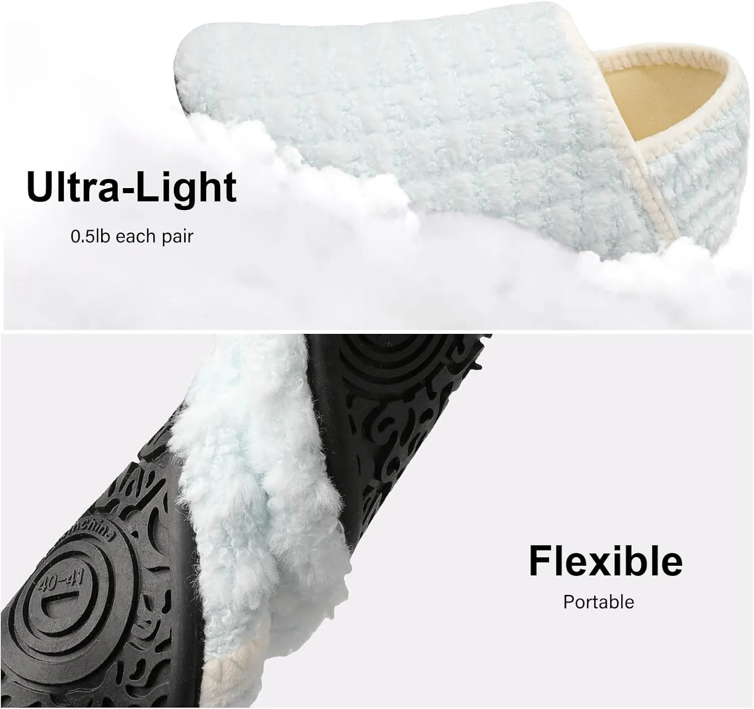 Scurtain Slippers for Women Men House Slipper Socks Lightweight Unisex Adults Barefoot Shoes Non-Slip Travel Slippers