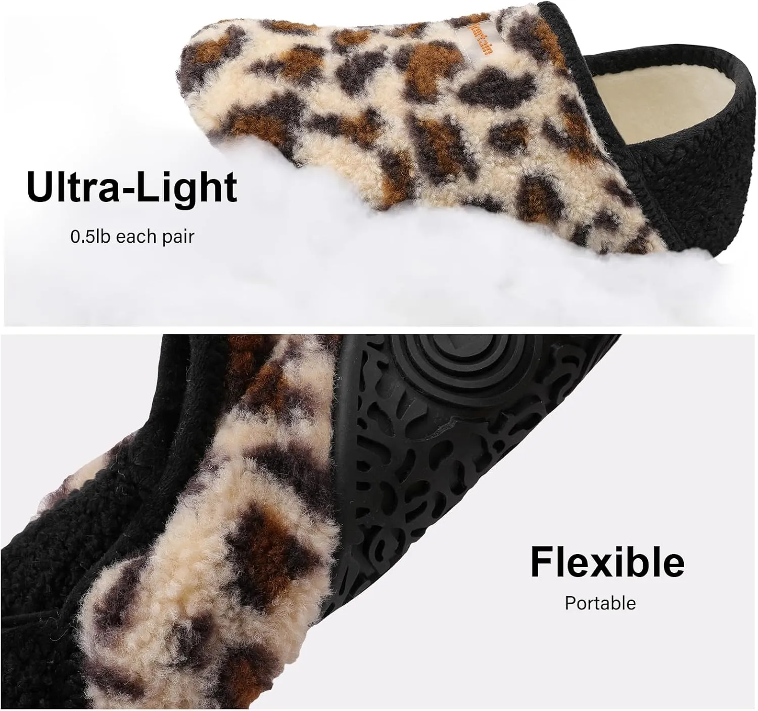 Scurtain Slippers for Women Men House Slipper Socks Lightweight Unisex Adults Barefoot Shoes Non-Slip Travel Slippers