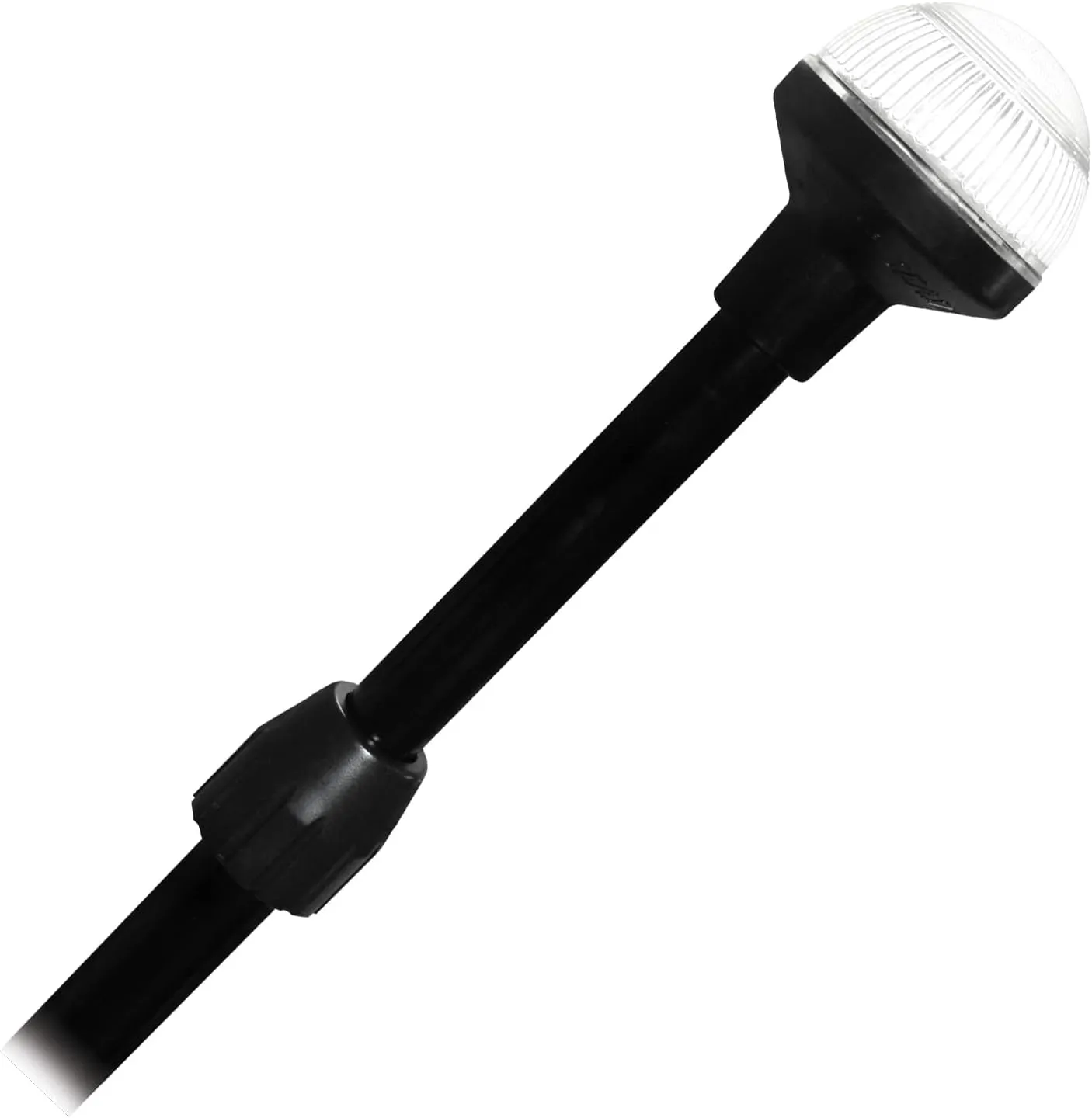 SeaSense LED Stern Light - Range of 2 Nautical Miles - Easily Adjustable, Stowable Black EDC Light for Boats, Kayaks, Canoes, Pontoons & Fishing Vessels up to 39 Feet (Base Not Included)