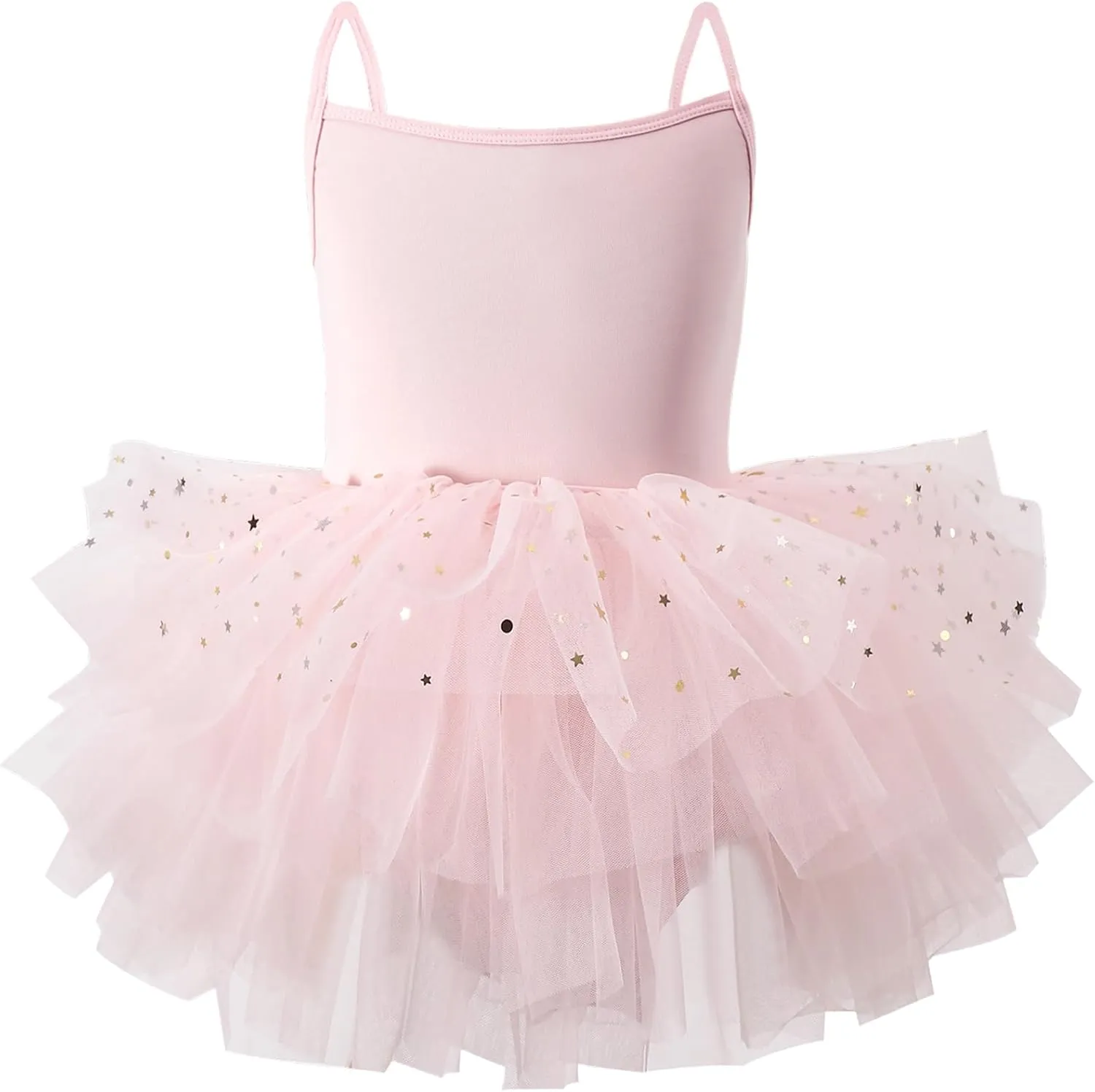 SEAUR Toddler Girls Ballet Dance Dress Sleeveless Fluffy Tutu Tulle Dress Elegant Ballerina Dancewear