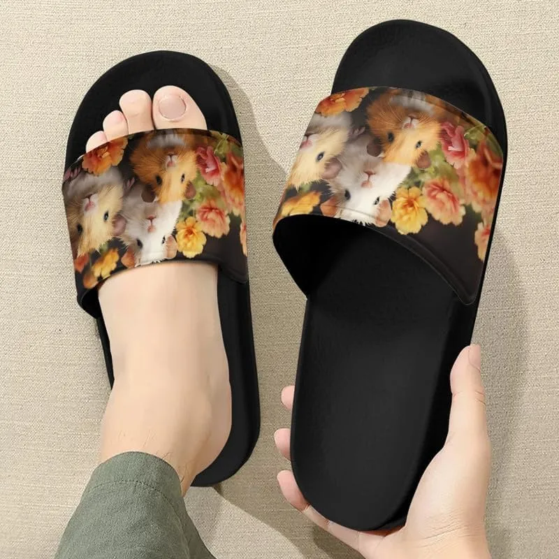 Semioury Geometry Summer Slippers for Women Galaxy Forest Travel Cozy Soft Comfy Thick Shoes Beach Sandal Bathroom Slipper