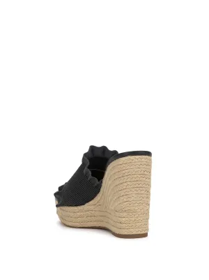Serilda Espadrille Wedge in Black