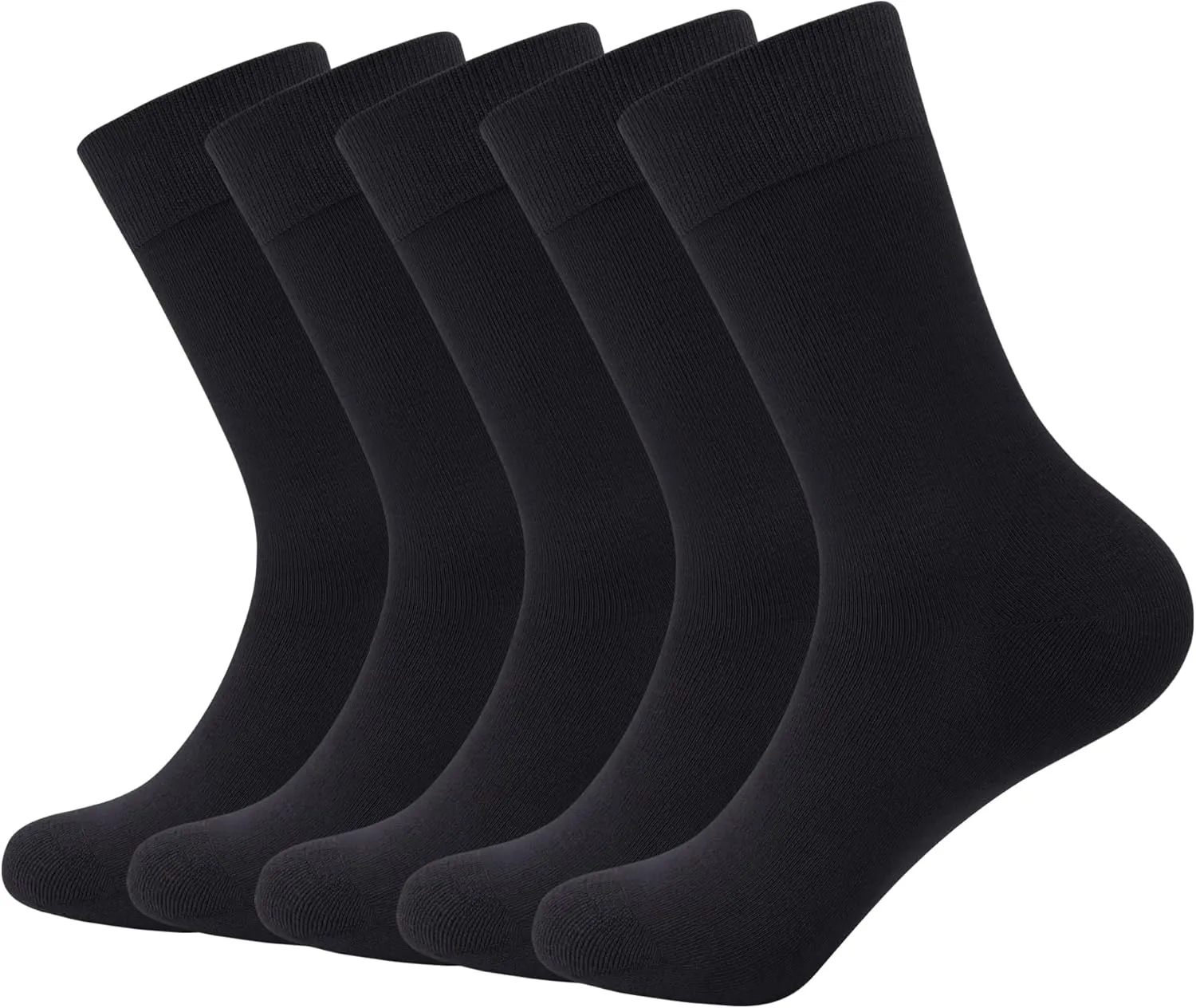 SERISIMPLE Viscose Bamboo Dress Men Sock Thin Soft Crew Anti Odor Lightweight Sock Breathable Comfort Cool soft Sock 5 Pairs