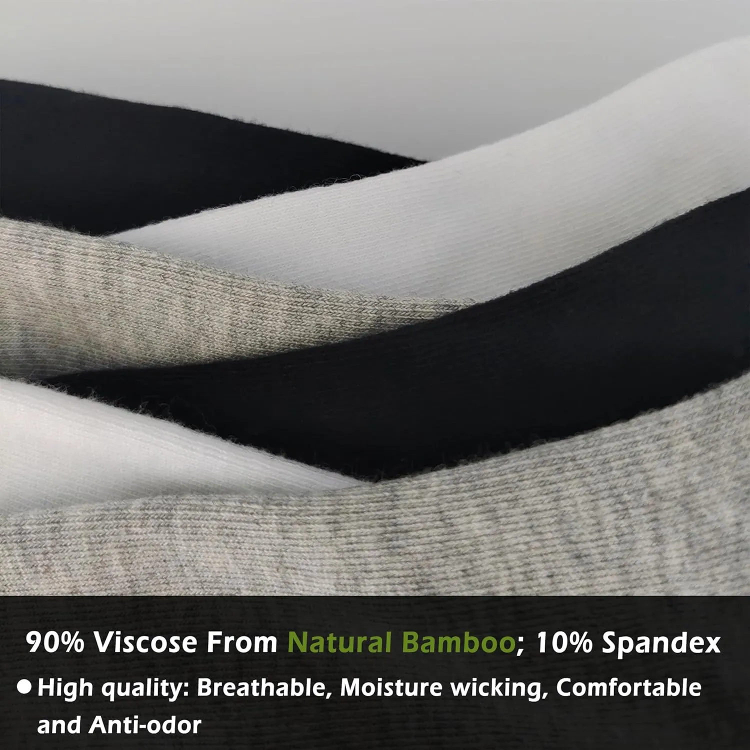 SERISIMPLE Viscose Bamboo Dress Men Sock Thin Soft Crew Anti Odor Lightweight Sock Breathable Comfort Cool soft Sock 5 Pairs