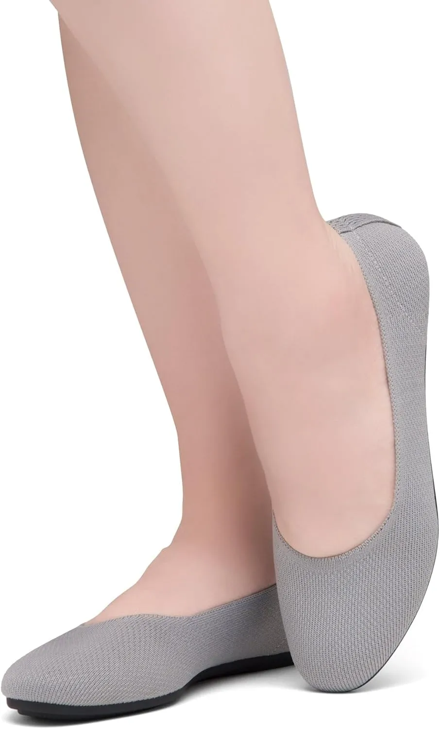 Shoe Land SL-Memory Women’s Flats – Round Toe Dressy Ballet Flats, Foldable Slip-On Knit Flat Shoes with Memory Foam, Comfortable for Daily Wear, Work, Office, and Party