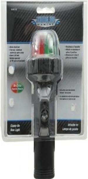 Shoreline Marine Clamp-On Bow Boat Lights | LED Bi-Color Navigation Lights | Battery Operated | Water-Resistant