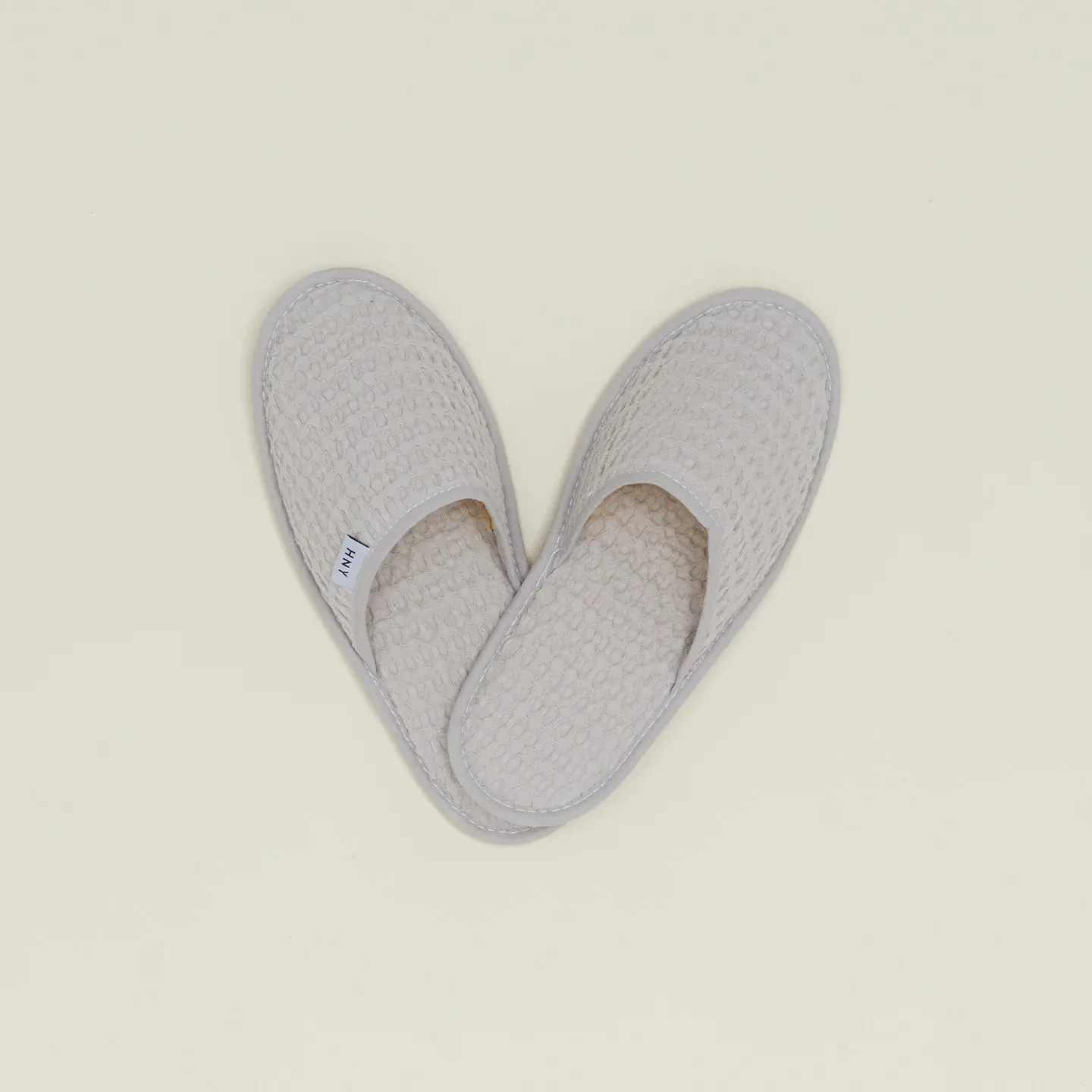 Simple Waffle Slippers (Light Grey)