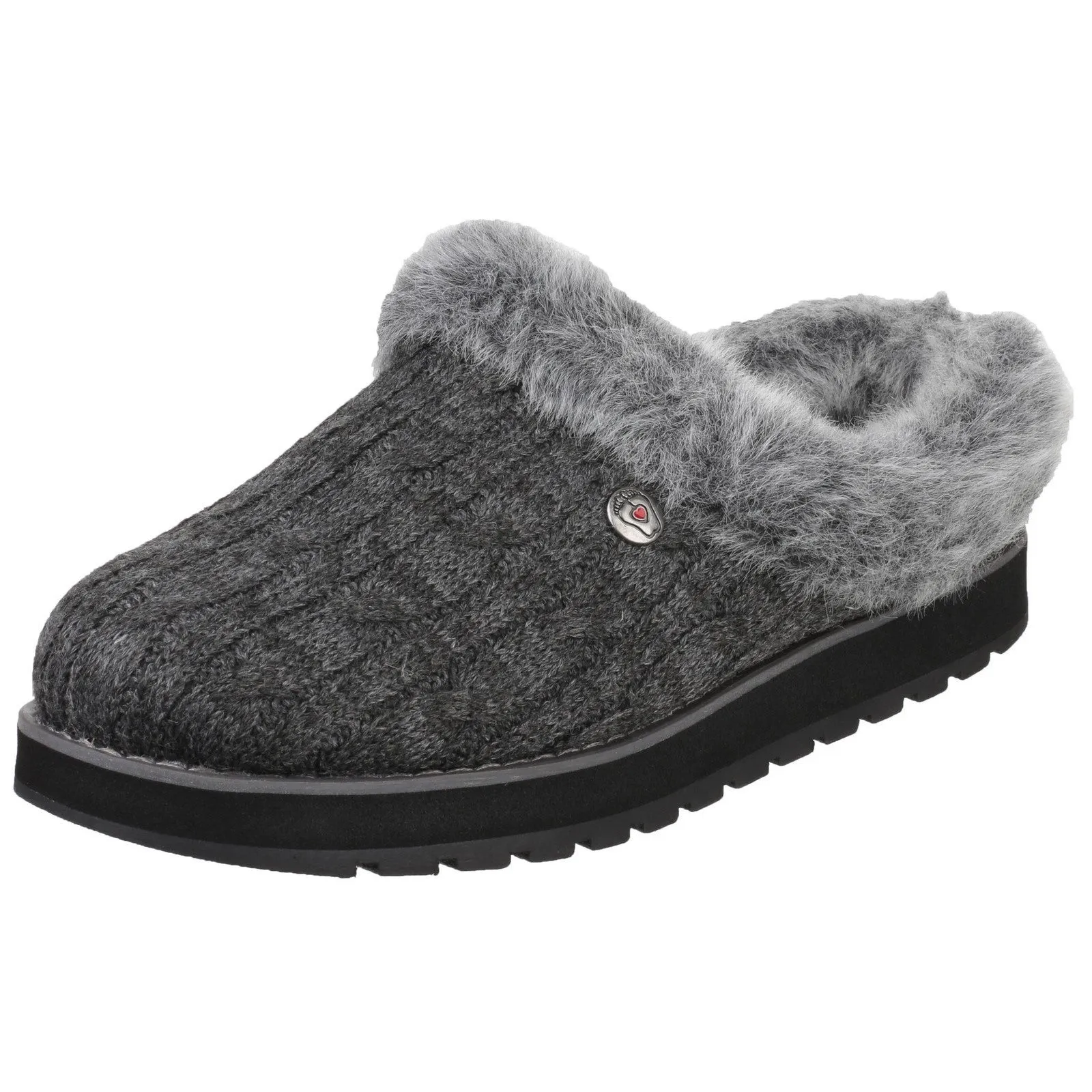 Skechers Womens Keepsakes Ice Angel 31204-CCL Charcoal Slip On Shoe