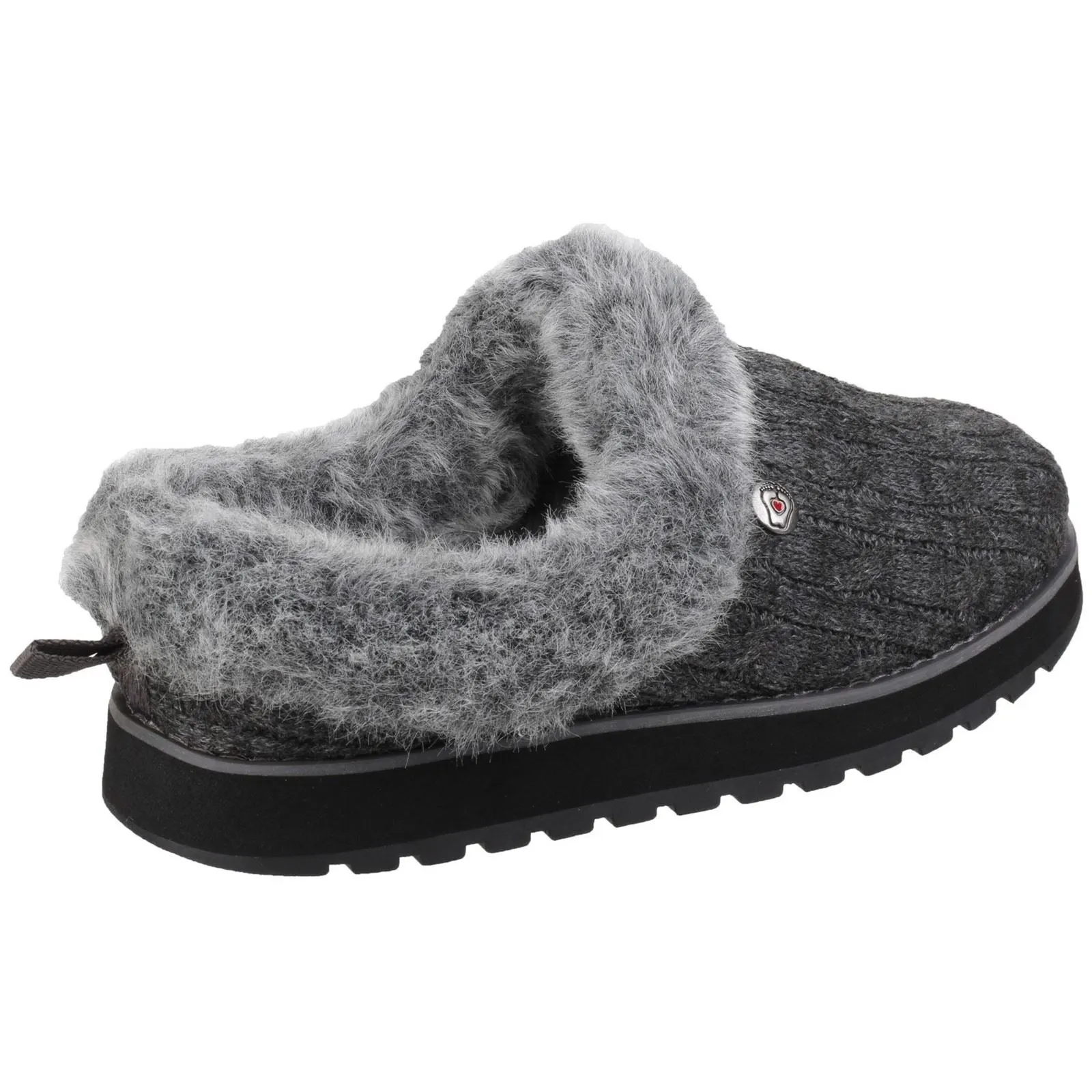 Skechers Women's Keepsakes Ice Angel Mule Slipper in Charcoal