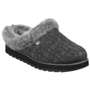 Skechers Women's Keepsakes Ice Angel Mule Slipper in Charcoal