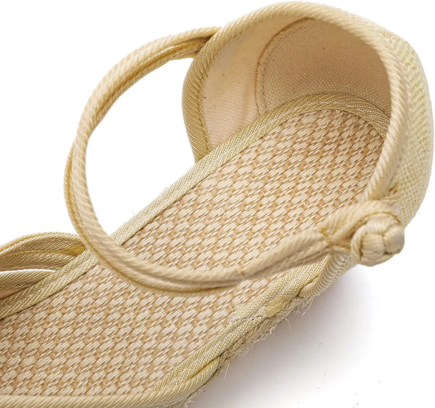 Slide Spring Wedge Sandals for Women Dressy Covered Toe Summer Straw Ladies Trendy Cover Heel 2024 Buckle Work Office