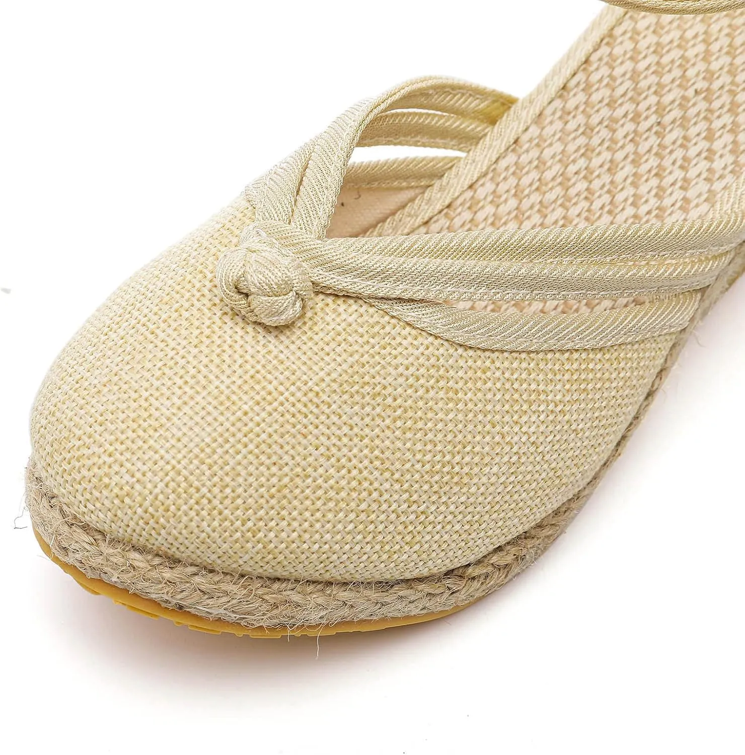 Slide Spring Wedge Sandals for Women Dressy Covered Toe Summer Straw Ladies Trendy Cover Heel 2024 Buckle Work Office