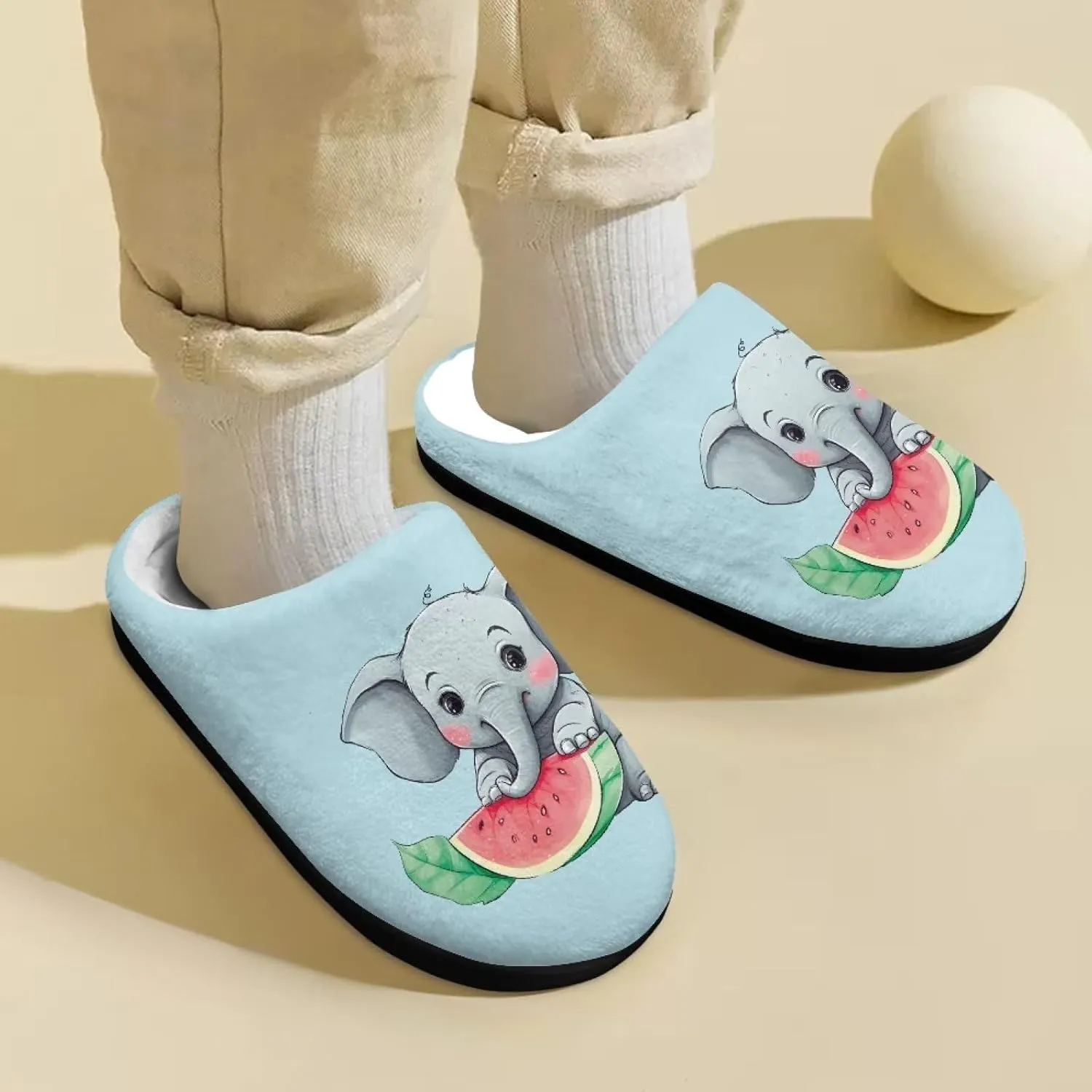 Slippers for Boys Girls Non-slip House Slipper Lightweight Warm Winter Slippers for Kids