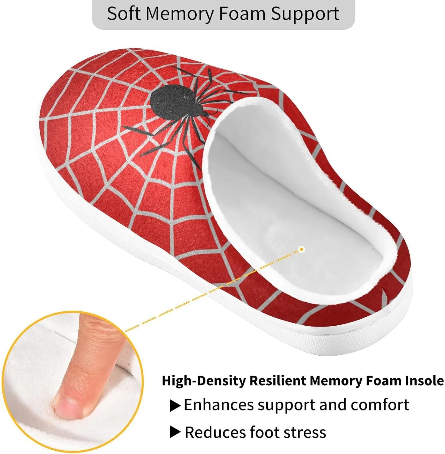 Slippers for Women Men, Memory Foam House Slippers Cozy Shoes Home Indoor Outdoor Bedroom
