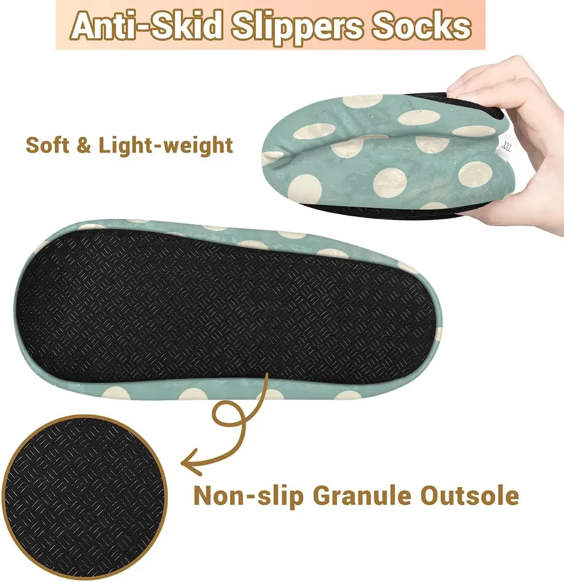 Slippers for Women Polka Dot Red Warm Soft Cozy Warm House Slipper