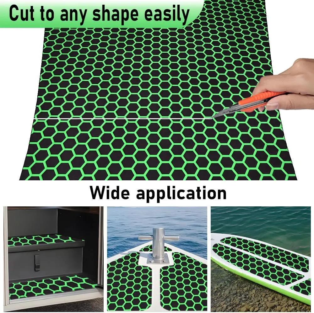 Small Hexagonal 98.4"X43.31"EVA Self-Adhesive eva Foam Boat Flooring for Yacht Pool Boat Flooring Sheet Thick Non-Skid mat