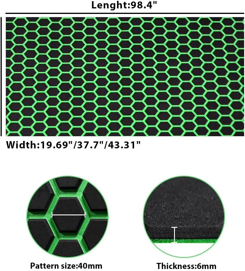 Small Hexagonal 98.4"X43.31"EVA Self-Adhesive eva Foam Boat Flooring for Yacht Pool Boat Flooring Sheet Thick Non-Skid mat