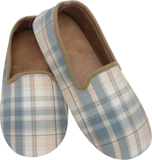 Snoozies mens lightweight plaids, Non-Skid Soft Sole Slippers for Men, House Slippers