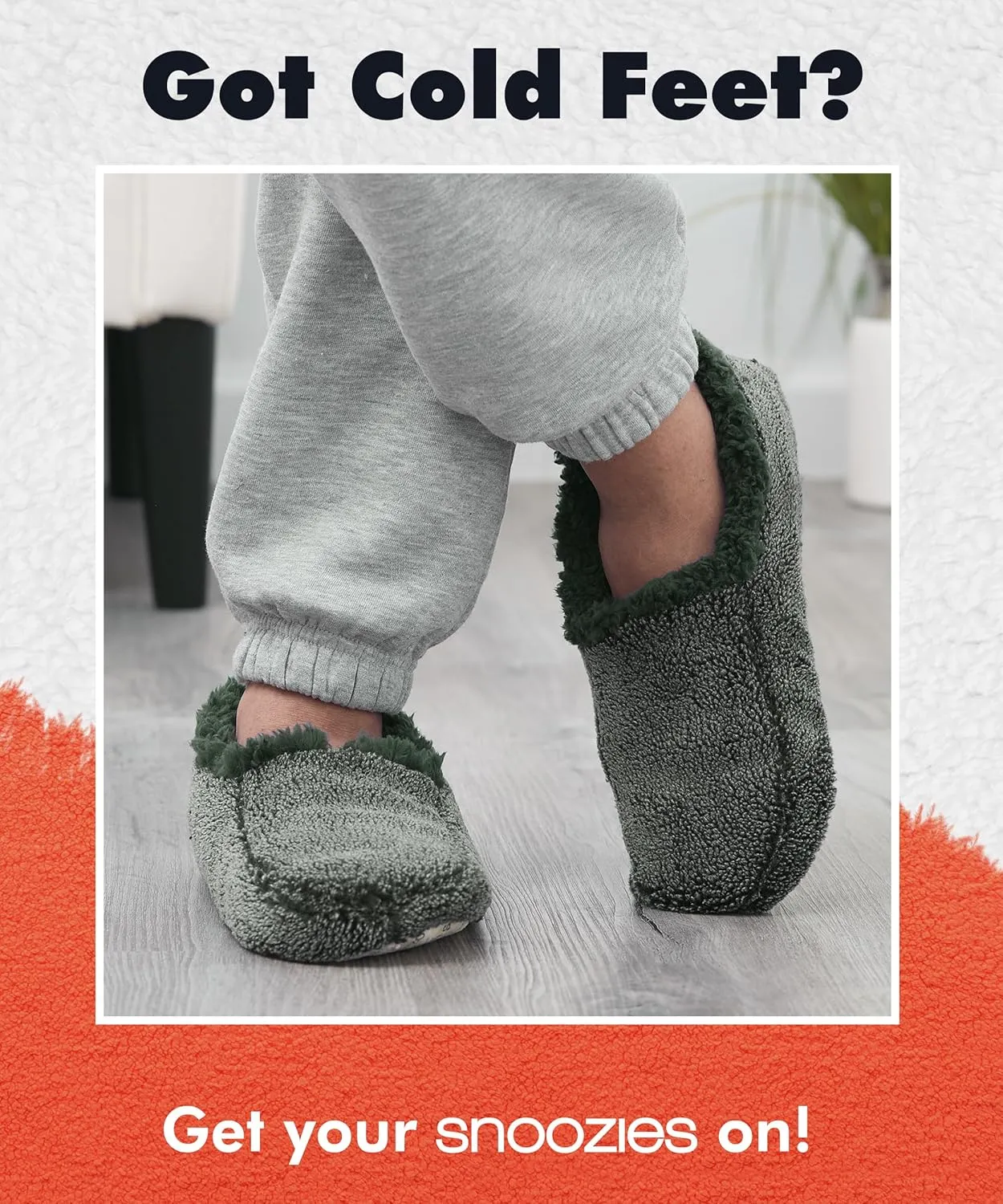 Snoozies Mens Two Tone Fleece Lined Slippers - Comfortable Slippers for Men - Two Tones