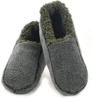 Snoozies Mens Two Tone Fleece Lined Slippers - Comfortable Slippers for Men - Two Tones