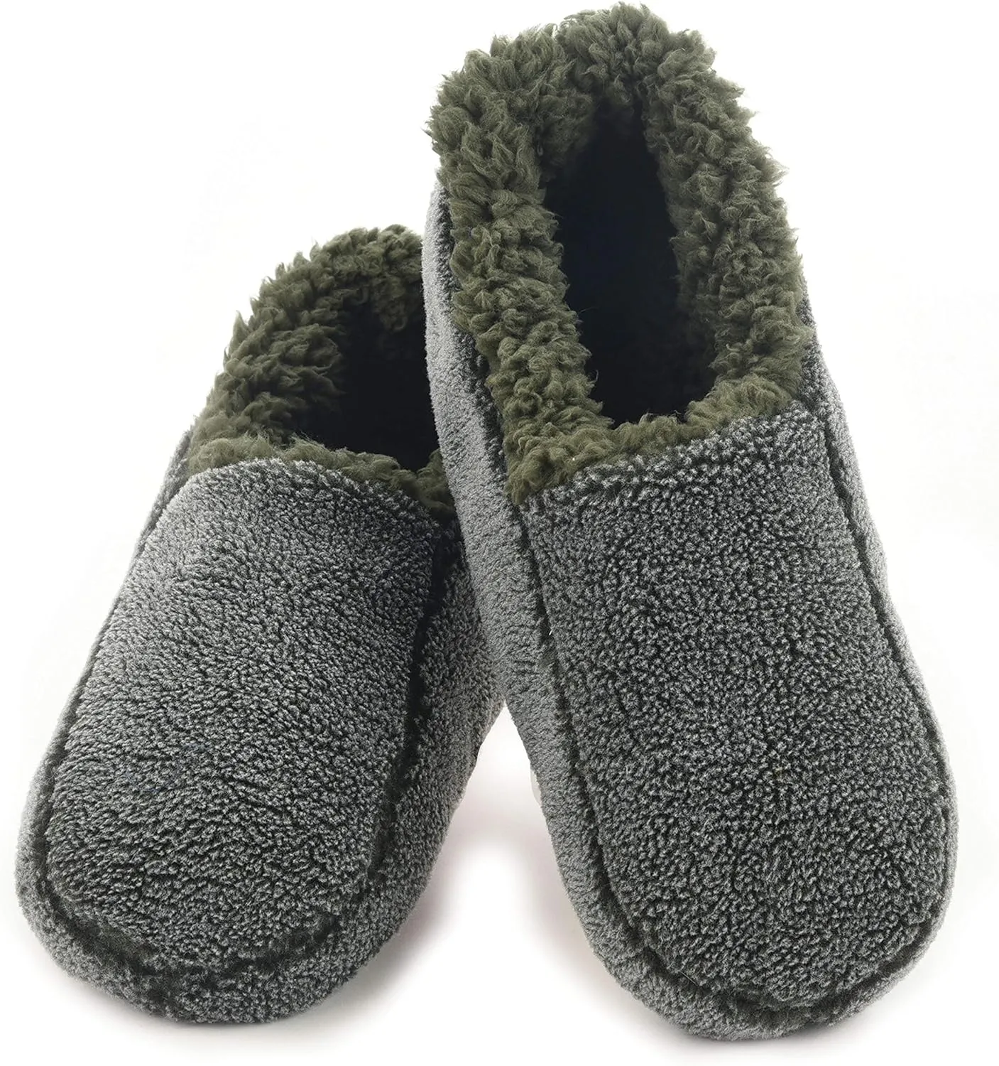 Snoozies Mens Two Tone Fleece Lined Slippers - Comfortable Slippers for Men - Two Tones
