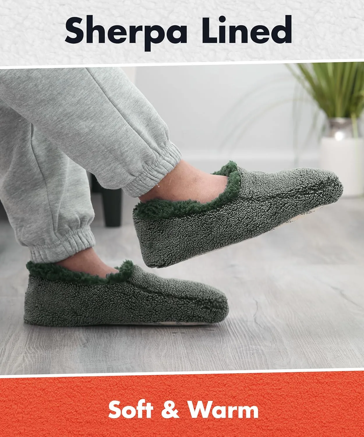 Snoozies Mens Two Tone Fleece Lined Slippers - Comfortable Slippers for Men - Two Tones