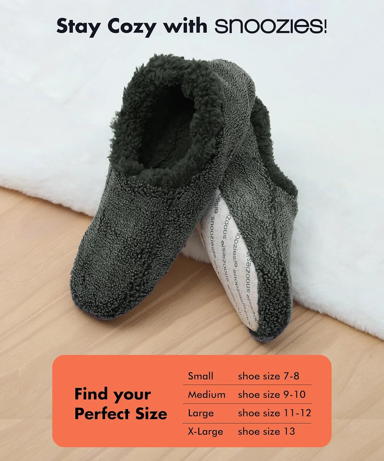 Snoozies Mens Two Tone Fleece Lined Slippers - Comfortable Slippers for Men - Two Tones