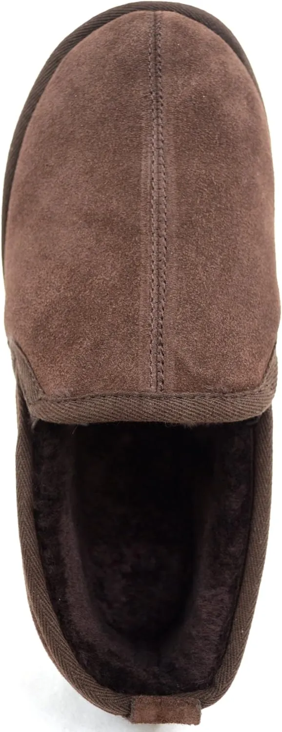 SNUGRUGS Mens Luxury Sheepskin Slipper with Light Weight Flexible Sole