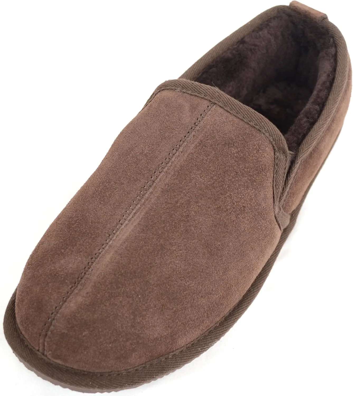 SNUGRUGS Mens Luxury Sheepskin Slipper with Light Weight Flexible Sole