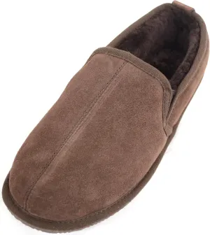 SNUGRUGS Mens Luxury Sheepskin Slipper with Light Weight Flexible Sole