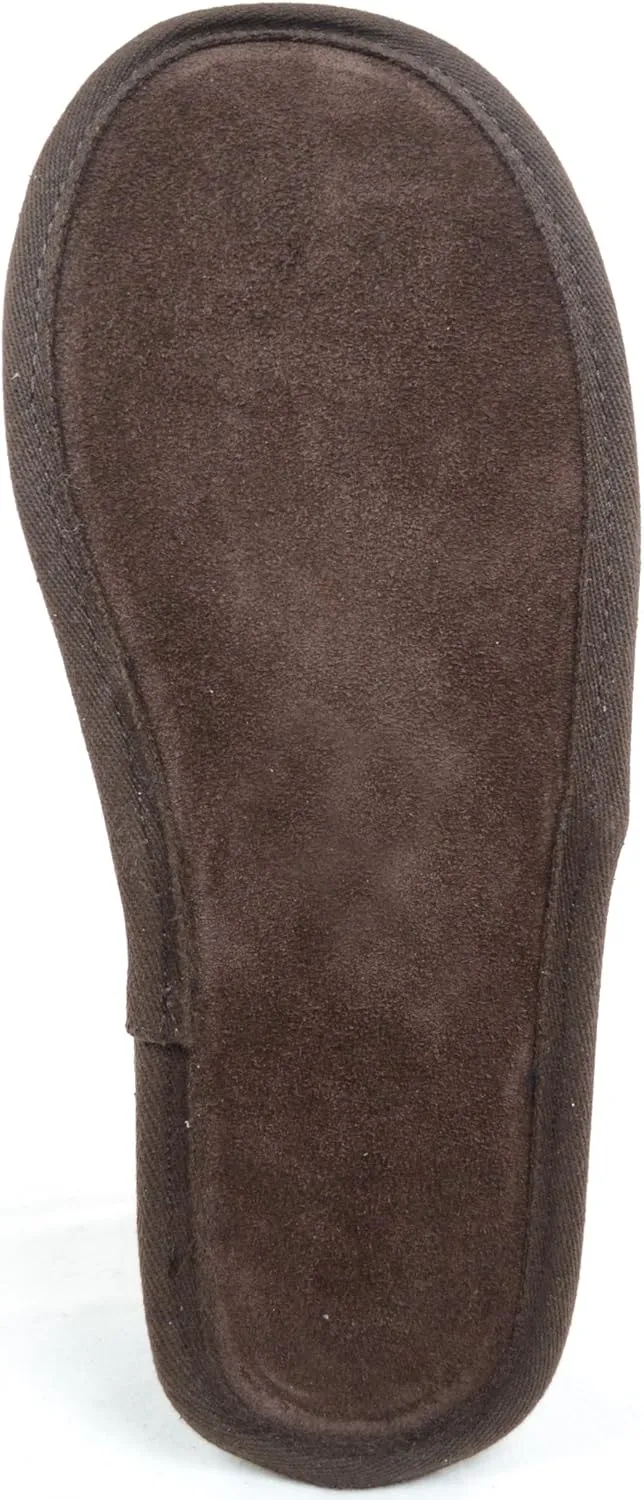SNUGRUGS Mens Luxury Sheepskin Slipper with Light Weight Suede Sole
