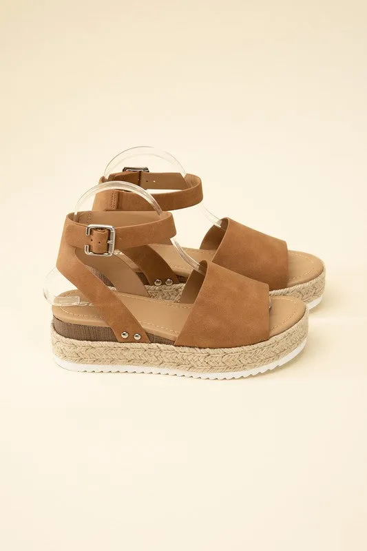SODA TOPIC-S ESPADRILLE ANKLE STRAP SANDALS
