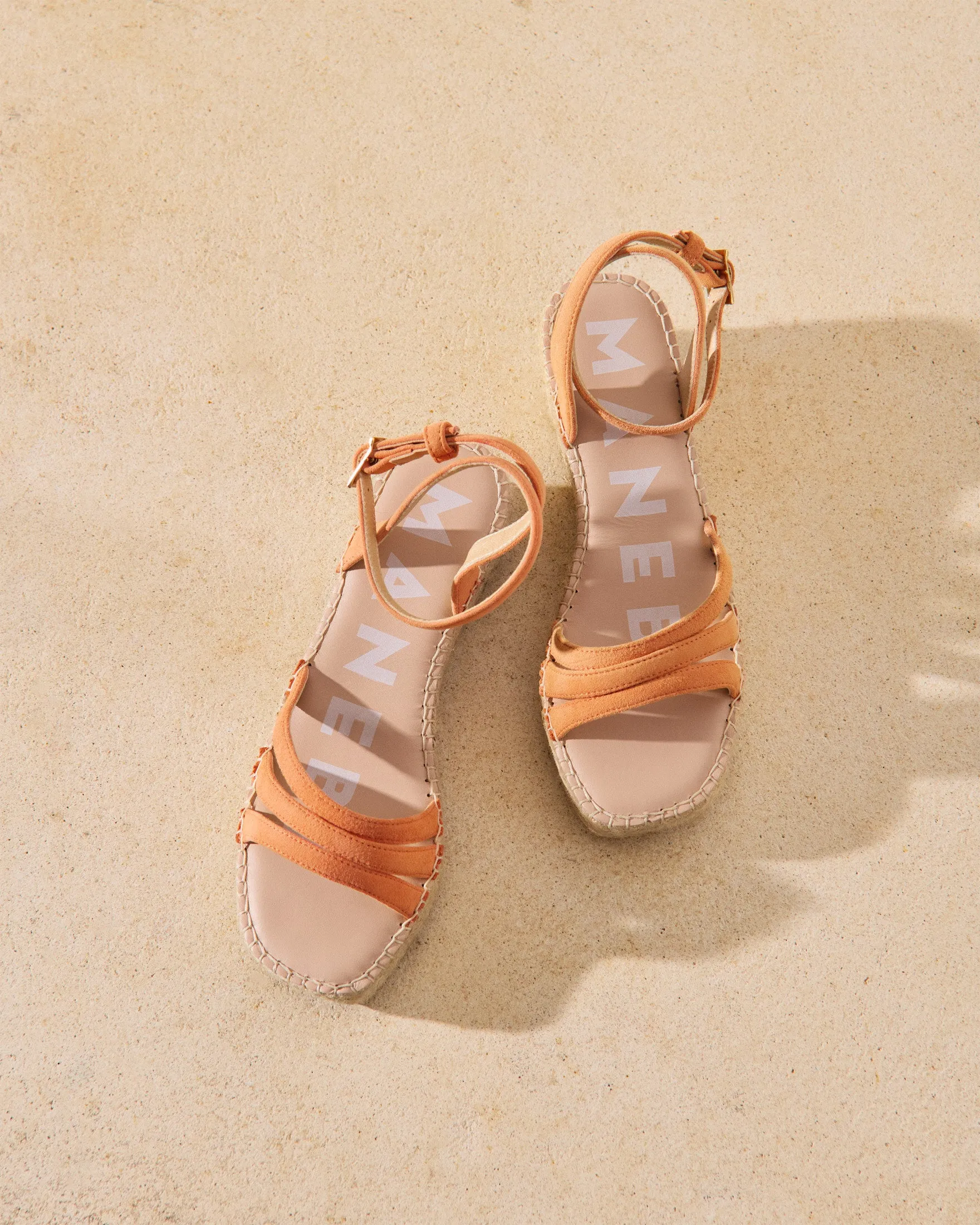 Soft Suede Three Bands Platform - W26WU - Hamptons Island Peach