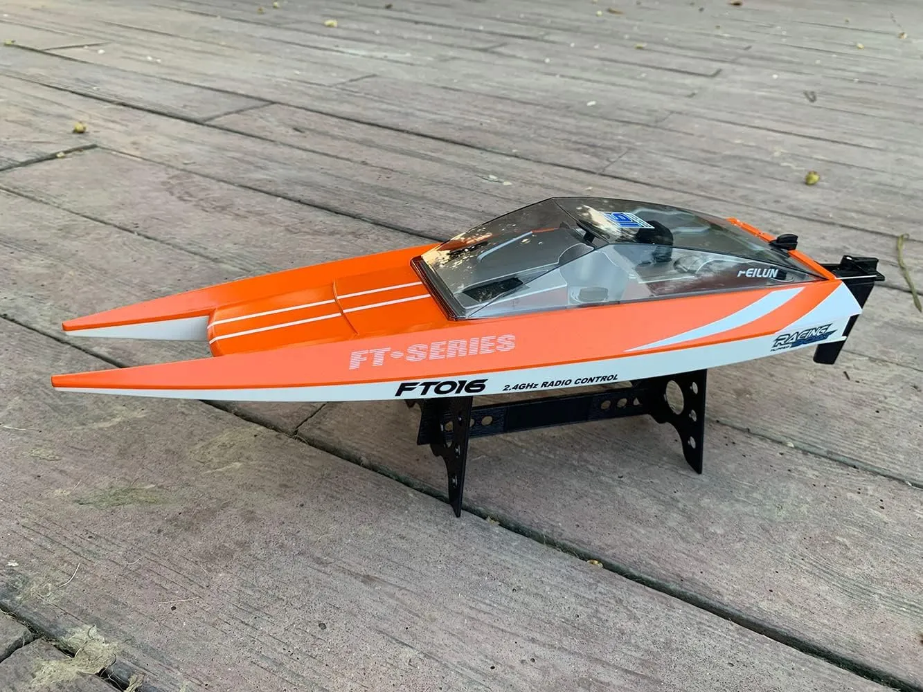 SOWOFA FT016 Remote Control Boat RC Submarine Ship Racing Speedboat 30km  for Adults Lake Pool Auto Water Cool, As Big as Feilun ft012 rc Boat (18.9")