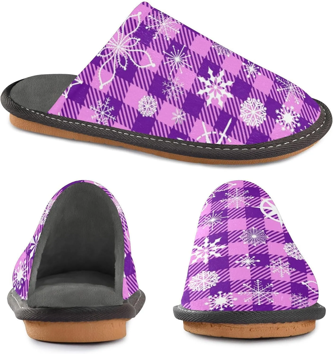 Spa Slippers Indoor House Fuzzy Slippers Soft Memory Foam Non-Slip Home Slipper Winter Shoes For Bedroom Hotel Travel 4-11