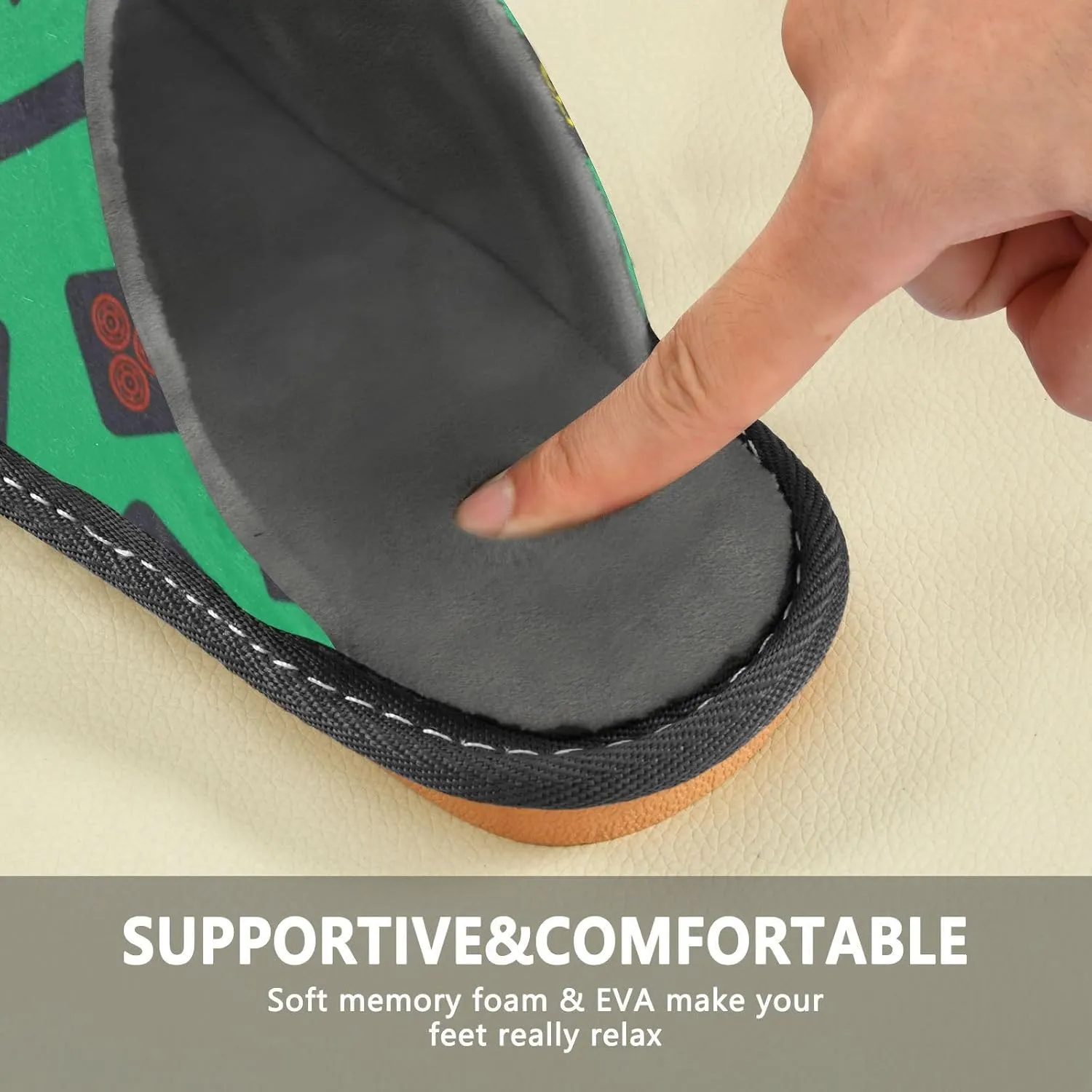 Spa Slippers Indoor House Fuzzy Slippers Soft Memory Foam Non-Slip Home Slipper Winter Shoes For Bedroom Hotel Travel 4-11