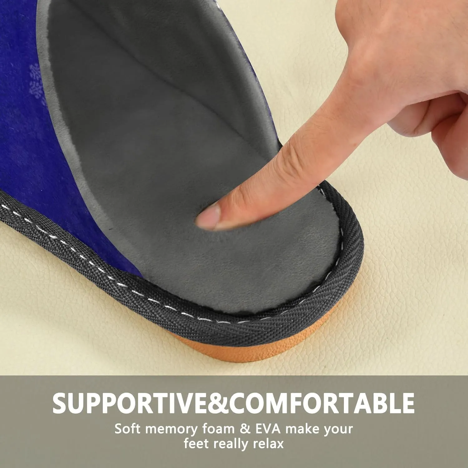 Spa Slippers Indoor House Fuzzy Slippers Soft Memory Foam Non-Slip Home Slipper Winter Shoes For Bedroom Hotel Travel 4-11