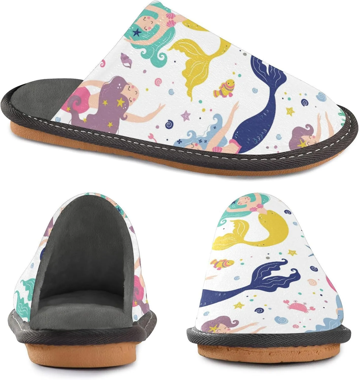 Spa Slippers Indoor House Fuzzy Slippers Soft Memory Foam Non-Slip Home Slipper Winter Shoes For Bedroom Hotel Travel 4-11